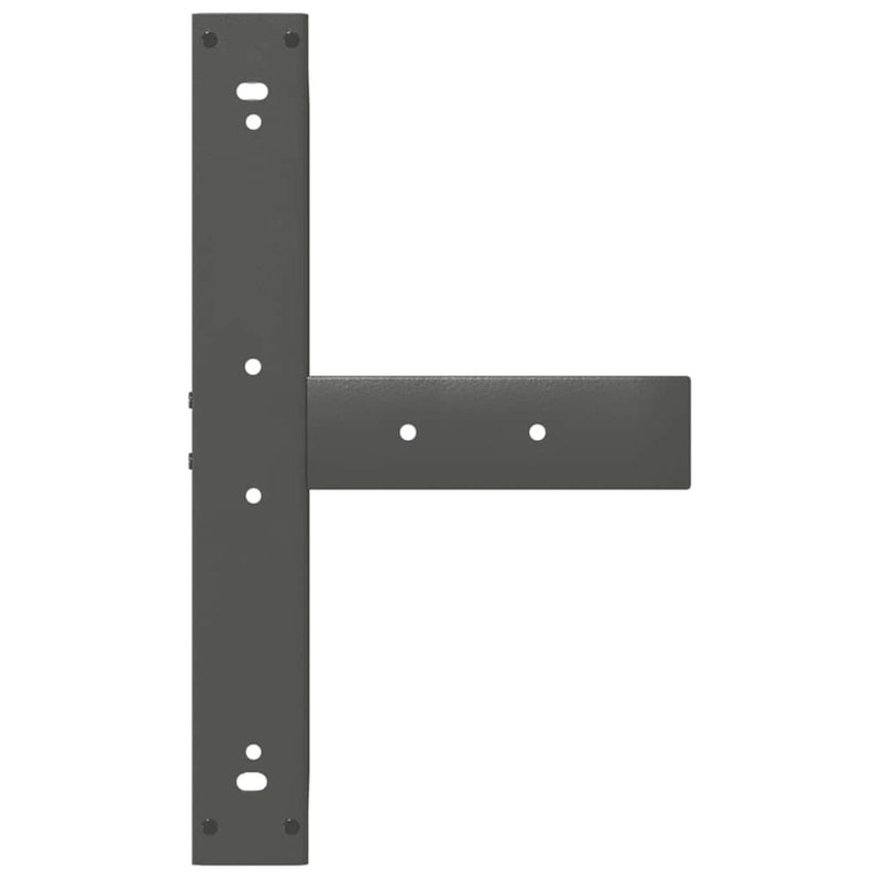 vidaXL 2 db antracitszürke T-alakú acél bárasztalláb 60x35x(110-111) cm