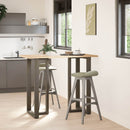 vidaXL 2 db fekete, T-alakú acél bárasztalláb 60x35x(110-111) cm