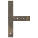 vidaXL 2 db fekete, T-alakú acél bárasztalláb 60x35x(110-111) cm