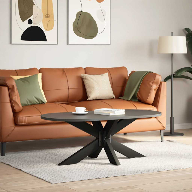 vidaXL fekete, pók alakú dohányzóasztal láb 98x58x(42-43) cm acél