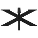 vidaXL fekete, pók alakú dohányzóasztal láb 98x58x(42-43) cm acél