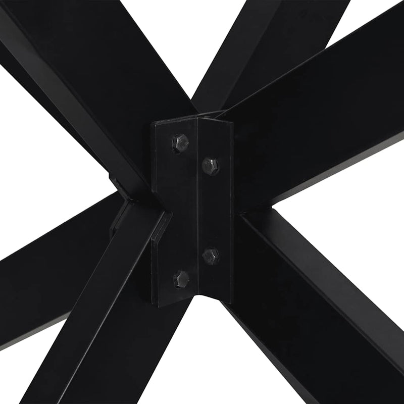 vidaXL fekete, pók alakú dohányzóasztal láb 98x58x(42-43) cm acél