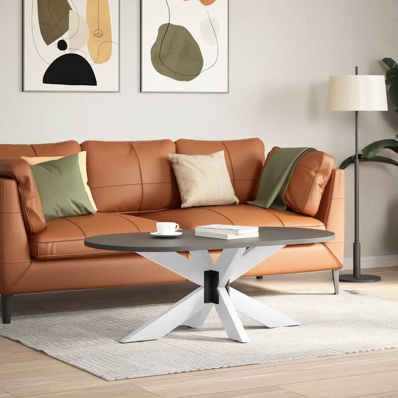 vidaXL pók alakú dohányzóasztal láb fehér 98x58x(42-43) cm acél