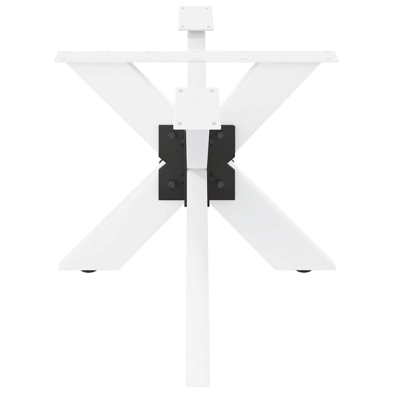vidaXL pók alakú dohányzóasztal láb fehér 98x58x(42-43) cm acél