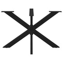 vidaXL étkezőasztal pók alakú fekete acél láb 120x68x(72-73) cm