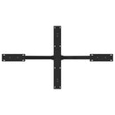 vidaXL étkezőasztal pók alakú fekete acél láb 120x68x(72-73) cm