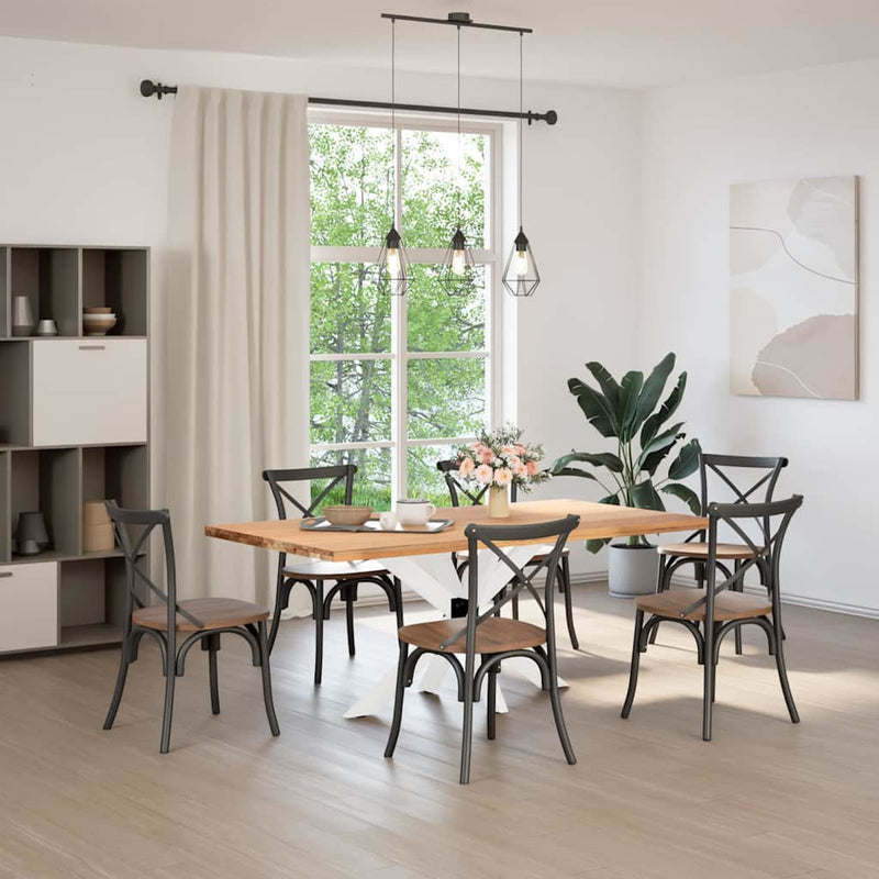 vidaXL étkezőasztal pók alakú fehér acél láb 120x68x(72-73) cm