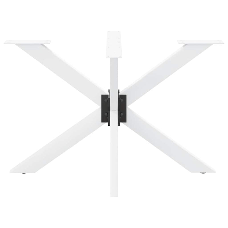 vidaXL étkezőasztal pók alakú fehér acél láb 120x68x(72-73) cm
