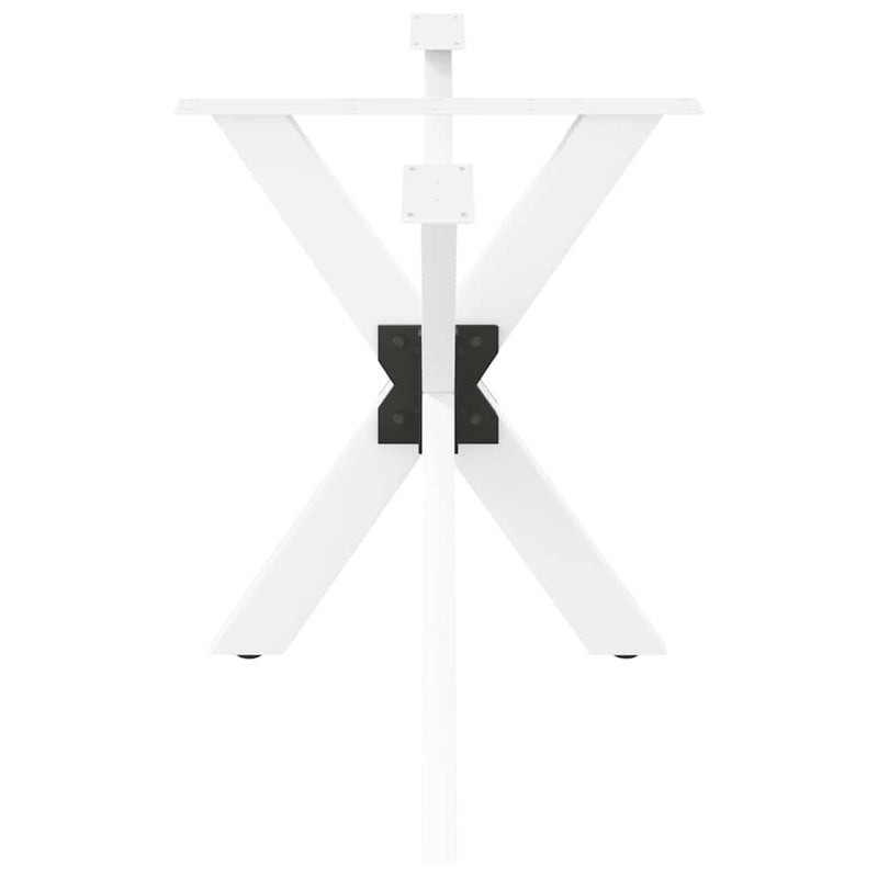 vidaXL étkezőasztal pók alakú fehér acél láb 120x68x(72-73) cm