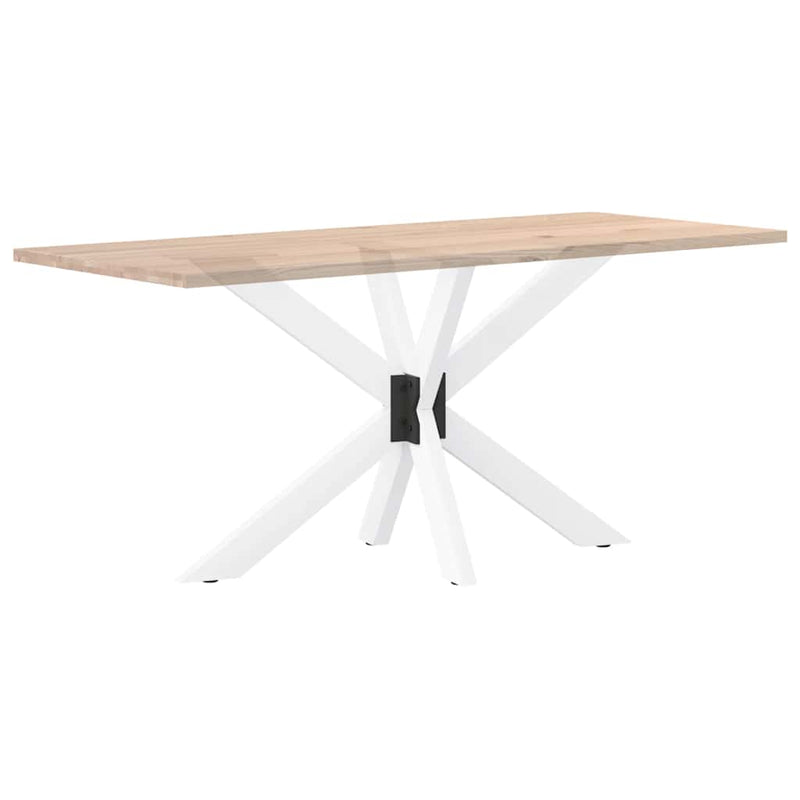 vidaXL étkezőasztal pók alakú fehér acél láb 120x68x(72-73) cm