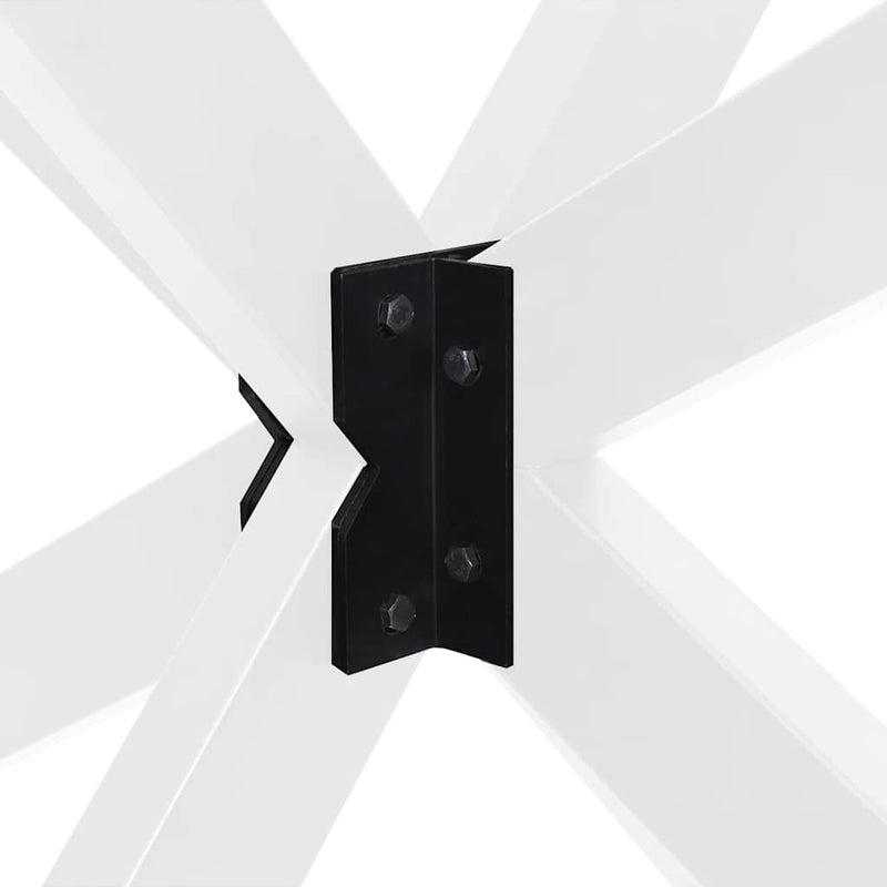 vidaXL étkezőasztal pók alakú fehér acél láb 120x68x(72-73) cm