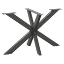 vidaXL antracit színű, pók alakú étkezőasztalláb acélból 120x68x(72-73) cm