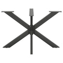 vidaXL antracit színű, pók alakú étkezőasztalláb acélból 120x68x(72-73) cm