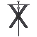 vidaXL antracit színű, pók alakú étkezőasztalláb acélból 120x68x(72-73) cm