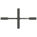vidaXL antracit színű, pók alakú étkezőasztalláb acélból 120x68x(72-73) cm