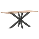 vidaXL antracit színű, pók alakú étkezőasztalláb acélból 120x68x(72-73) cm