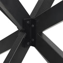 vidaXL antracit színű, pók alakú étkezőasztalláb acélból 120x68x(72-73) cm