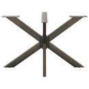 vidaXL étkezőasztal pók alakú fekete acél láb 120x68x(72-73) cm
