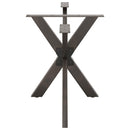 vidaXL étkezőasztal pók alakú fekete acél láb 120x68x(72-73) cm
