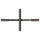 vidaXL étkezőasztal pók alakú fekete acél láb 120x68x(72-73) cm