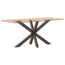 vidaXL étkezőasztal pók alakú fekete acél láb 120x68x(72-73) cm