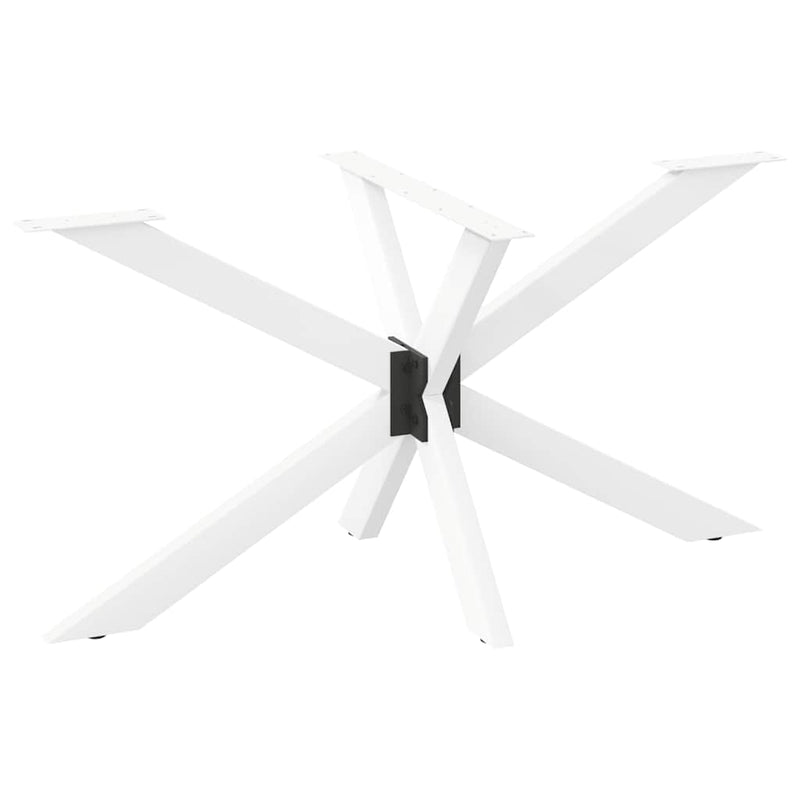vidaXL pók alakú étkezőasztal láb fehér 150x78x(72-73) cm acél
