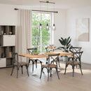 vidaXL pók alakú étkezőasztal láb fehér 150x78x(72-73) cm acél