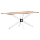 vidaXL pók alakú étkezőasztal láb fehér 150x78x(72-73) cm acél