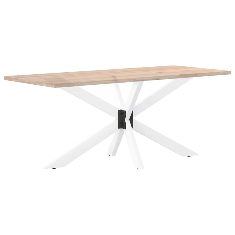vidaXL pók alakú étkezőasztal láb fehér 150x78x(72-73) cm acél