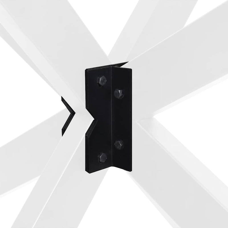 vidaXL pók alakú étkezőasztal láb fehér 150x78x(72-73) cm acél