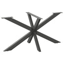 vidaXL antracit színű, pók alakú étkezőasztalláb acélból 150x78x(72-73) cm