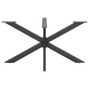 vidaXL antracit színű, pók alakú étkezőasztalláb acélból 150x78x(72-73) cm