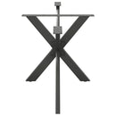 vidaXL antracit színű, pók alakú étkezőasztalláb acélból 150x78x(72-73) cm