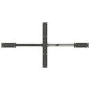 vidaXL antracit színű, pók alakú étkezőasztalláb acélból 150x78x(72-73) cm