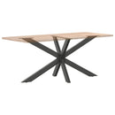 vidaXL antracit színű, pók alakú étkezőasztalláb acélból 150x78x(72-73) cm