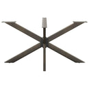 vidaXL étkezőasztal pók alakú fekete acél láb 150x78x(72-73) cm