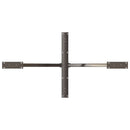 vidaXL étkezőasztal pók alakú fekete acél láb 150x78x(72-73) cm