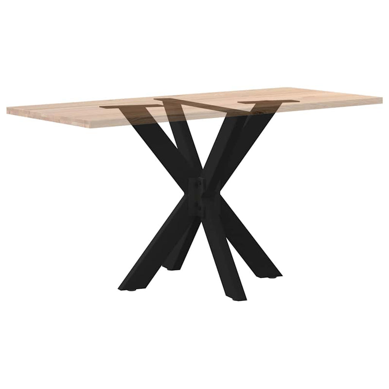 vidaXL étkezőasztal pók alakú fekete acél láb 85x85x(72-73) cm