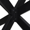 vidaXL étkezőasztal pók alakú fekete acél láb 85x85x(72-73) cm