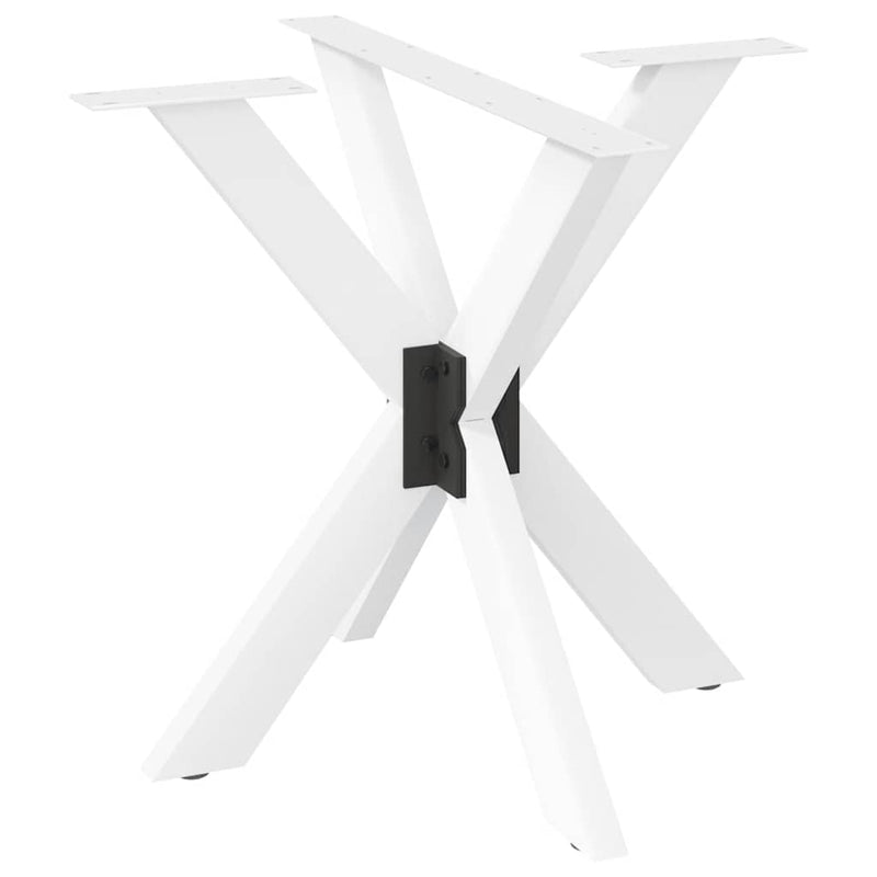 vidaXL pók alakú étkezőasztal láb fehér 85x85x(72-73) cm acél