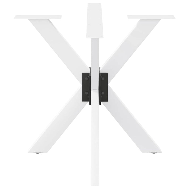 vidaXL pók alakú étkezőasztal láb fehér 85x85x(72-73) cm acél