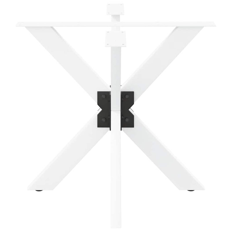 vidaXL pók alakú étkezőasztal láb fehér 85x85x(72-73) cm acél