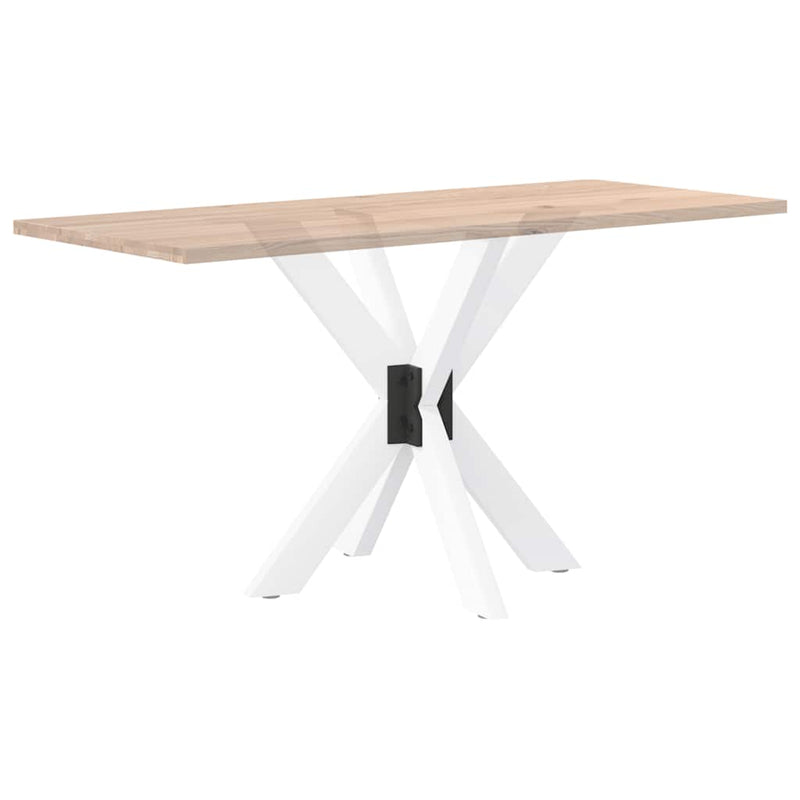 vidaXL pók alakú étkezőasztal láb fehér 85x85x(72-73) cm acél