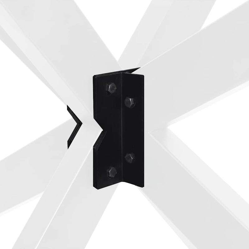 vidaXL pók alakú étkezőasztal láb fehér 85x85x(72-73) cm acél