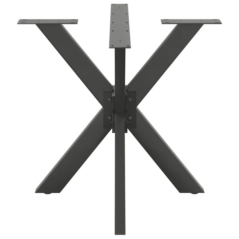 vidaXL antracit színű, pók alakú étkezőasztal láb acélból 85x85x(72-73) cm