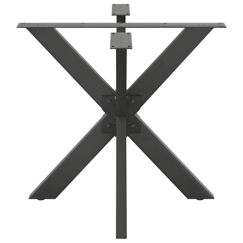 vidaXL antracit színű, pók alakú étkezőasztal láb acélból 85x85x(72-73) cm