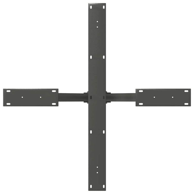 vidaXL antracit színű, pók alakú étkezőasztal láb acélból 85x85x(72-73) cm