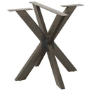 vidaXL étkezőasztal pók alakú fekete acél láb 85x85x(72-73) cm