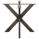 vidaXL étkezőasztal pók alakú fekete acél láb 85x85x(72-73) cm