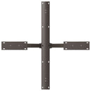vidaXL étkezőasztal pók alakú fekete acél láb 85x85x(72-73) cm